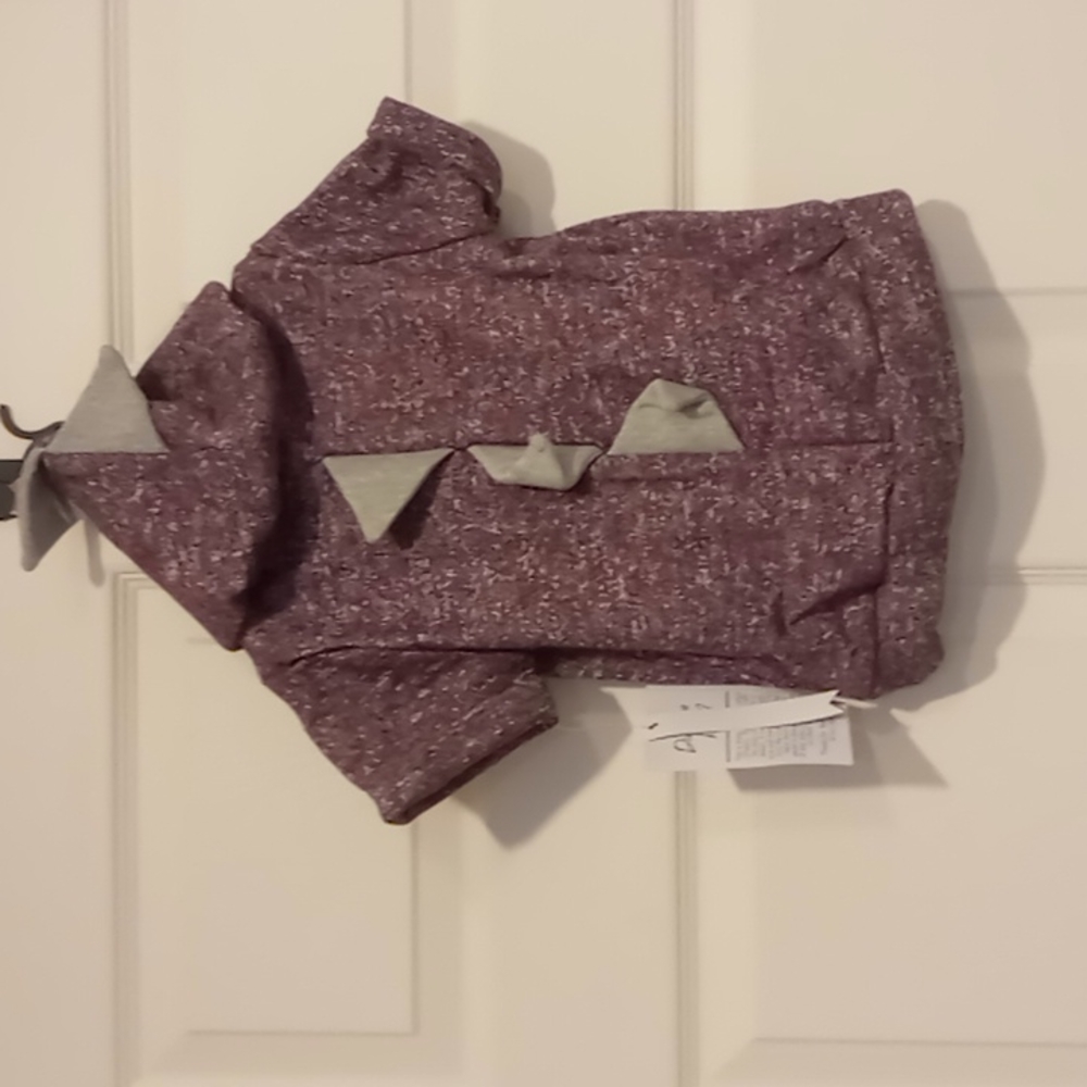 Littlest Prince short sleeve dino hoodie NWT 12 months